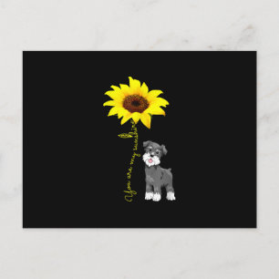 Carte Postale Faire-part Schnauzer sont mon Sunshine Sunflower Schnauzer Ma