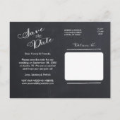 Carte Postale Faire-part Script Chalkboard Typographie moderne Enregistrer  (Dos)