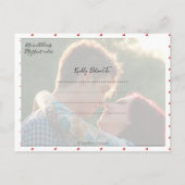 Carte Postale Faire-part Script de brosse moderne Enregistrer la date, Faux (Dos)