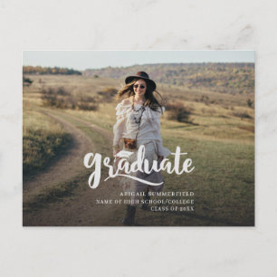 Carte Postale Faire-part Script de la promotion 2022 avec photo