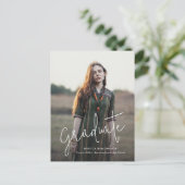 Carte Postale Faire-part Script de photo de remise de diplômes (Debout devant)