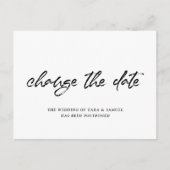 Carte Postale Faire-part Script de pinceau moderne Mariage simple Modifier  (Devant)