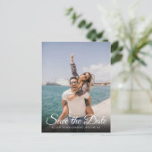 Carte Postale Faire-part Script de sauvegarde de date Moderne Photo (Debout devant)