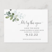 Carte Postale Faire-part Script de verdure Modifier la date Enregistrer la  (Devant)