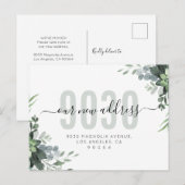 Carte Postale Faire-part Script de verdure Notre nouvelle adresse Nous avon (Devant / Derrière)