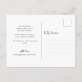 Carte Postale Faire-part Script de verdure Notre nouvelle adresse Nous avon (Dos)