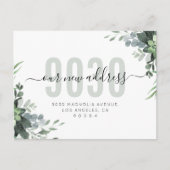 Carte Postale Faire-part Script de verdure Notre nouvelle adresse Nous avon (Devant)