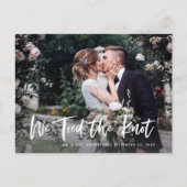 Carte Postale Faire-part Script Décontracté et photo chic | Mariage (Devant)