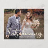 Carte Postale Faire-part Script d'introduction de fugue photo de mariage (Devant)