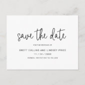 Carte Postale Faire-part Script élégant moderne Mariage simple Enregistrer  (Devant)