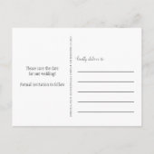 Carte Postale Faire-part Script Five Photo Calendar Block Enregistrer la da (Dos)