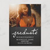 Carte Postale Faire-part Script Graduate Chalkboard Enregistrer La Photo Da (Devant)