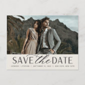 Carte Postale Faire-part Script lisse | Mariage photo Enregistrer la date (Devant)