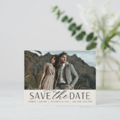 Carte Postale Faire-part Script lisse | Mariage photo Enregistrer la date (Debout devant)