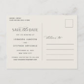 Carte Postale Faire-part Script lisse | Trois mariage photo Enregistrer la (Dos)