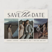 Carte Postale Faire-part Script lisse | Trois mariage photo Enregistrer la  (Devant)