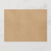 Carte Postale Faire-part Script minimal Rustic Kraft Enregistrer la date (Dos)