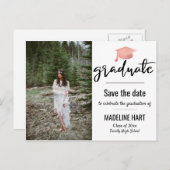 Carte Postale Faire-part Script moderne | Enregistrer La Photo Date (Devant / Derrière)