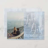 Carte Postale Faire-part Script moderne mariage photo Enregistrer la date (Devant / Derrière)