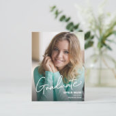 Carte Postale Faire-part Script moderne photo personnalisée (Debout devant)