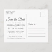 Carte Postale Faire-part Script moderne Succulent Vert Enregistrer la date (Dos)