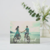 Carte Postale Faire-part Script personnalisé pour mariage tout juste célébr (Debout devant)