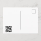 Carte Postale Faire-part Script Photo Enregistrer la date Code QR (Dos)