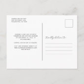 Carte Postale Faire-part Script photo minimal Terracotta Enregistrer la dat (Dos)