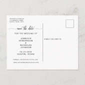 Carte Postale Faire-part Script photo pour sauvegarde de la date (Dos)