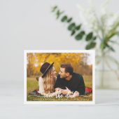 Carte Postale Faire-part Script photo pour sauvegarde de la date (Debout devant)