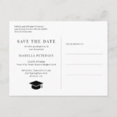 Carte Postale Faire-part Script photo simple diplôme de l'école secondaire (Dos)