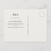 Carte Postale Faire-part Script Police Paysage Photo Enregistrer la date Ca (Dos)