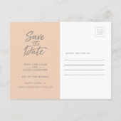 Carte Postale Faire-part Script rose Gold Faux Foil (Dos)