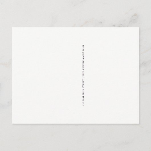 Carte Postale Faire-part Script rustique simple | Changement d'adresse (Dos)