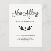 Carte Postale Faire-part Script rustique simple | Changement d'adresse (Devant)