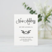 Carte Postale Faire-part Script rustique simple | Changement d'adresse (Debout devant)
