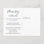 Carte Postale Faire-part Script simple Nous avons déplacé une nouvelle adre (Dos)
