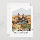 Carte Postale Faire-part Script tendance Nous avons déplacé une nouvelle ph (Devant / Derrière)
