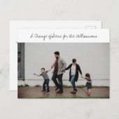 Carte Postale Faire-part Script Whimsical Famille Photo New Home Moving (Devant / Derrière)