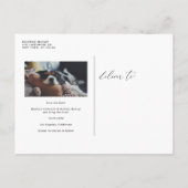 Carte Postale Faire-part Script Whimsical noir engagé Enregistrer la date (Dos)