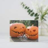 Carte Postale Faire-part Sculpter du temps – Référence élégante d'automne | (Debout devant)