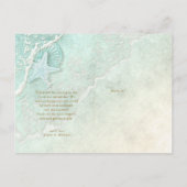 Carte Postale Faire-part Sea Foam Beach Wedding Thank You ID837 (Dos)