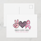 Carte Postale Faire-part Sensibilisation au cancer du sein Empreinte de léo (Devant / Derrière)