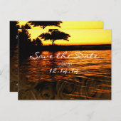 Carte Postale Faire-part Sepia Roses du temps passé sous les vagues calmant (Devant / Derrière)