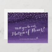 Carte Postale Faire-part Seras-tu notre demoiselle d'honneur pour un mariag (Devant / Derrière)