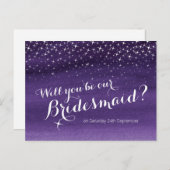 Carte Postale Faire-part Serez-vous la servante d'honneur mariage ciel étoi (Devant / Derrière)