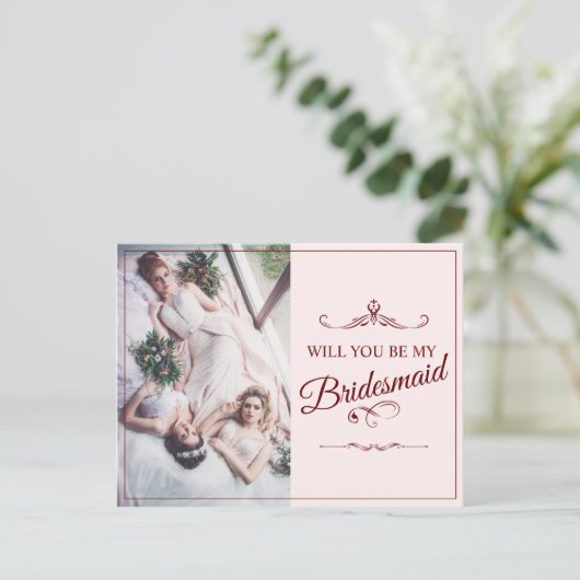 Carte Postale Faire-part Serez-Vous Ma Femme D'Accueil ? Trois Bridesmaitre (Debout devant)