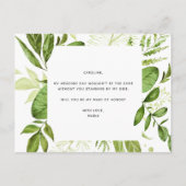 Carte Postale Faire-part "Serez-vous ma servante d'honneur ?" (Dos)