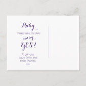 Carte Postale Faire-part Serez-vous notre fille de fleurs mariage ciel étoi (Dos)