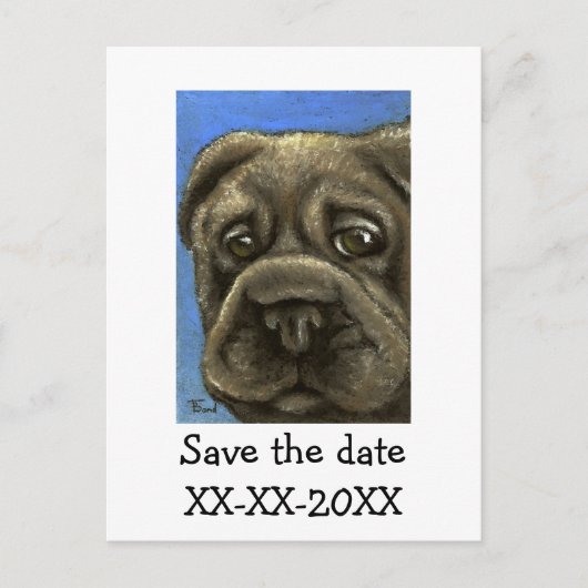 Carte Postale Faire-part shar pei (Devant)